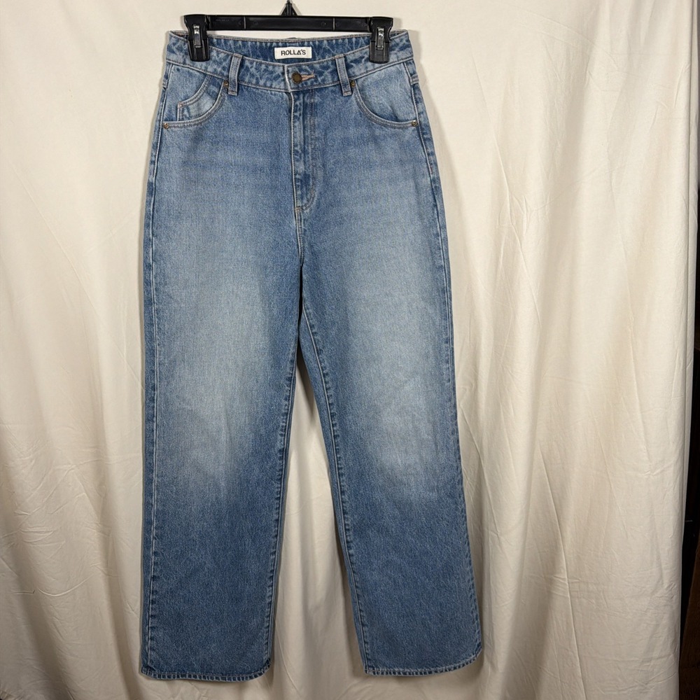 Rolla's Heidi High Rise Loose Straight Jeans Women's Size 28 Light Wash